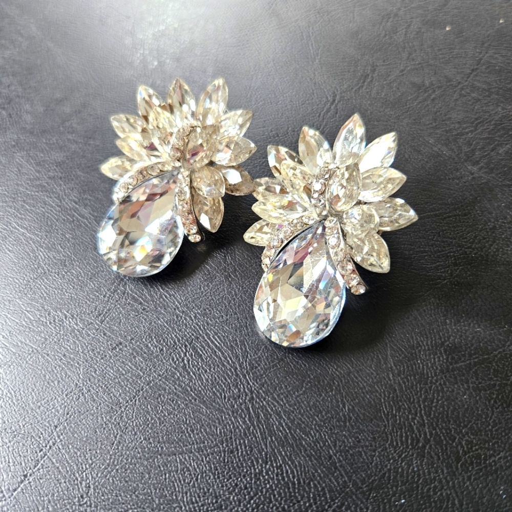 Crystal Flower Earrings